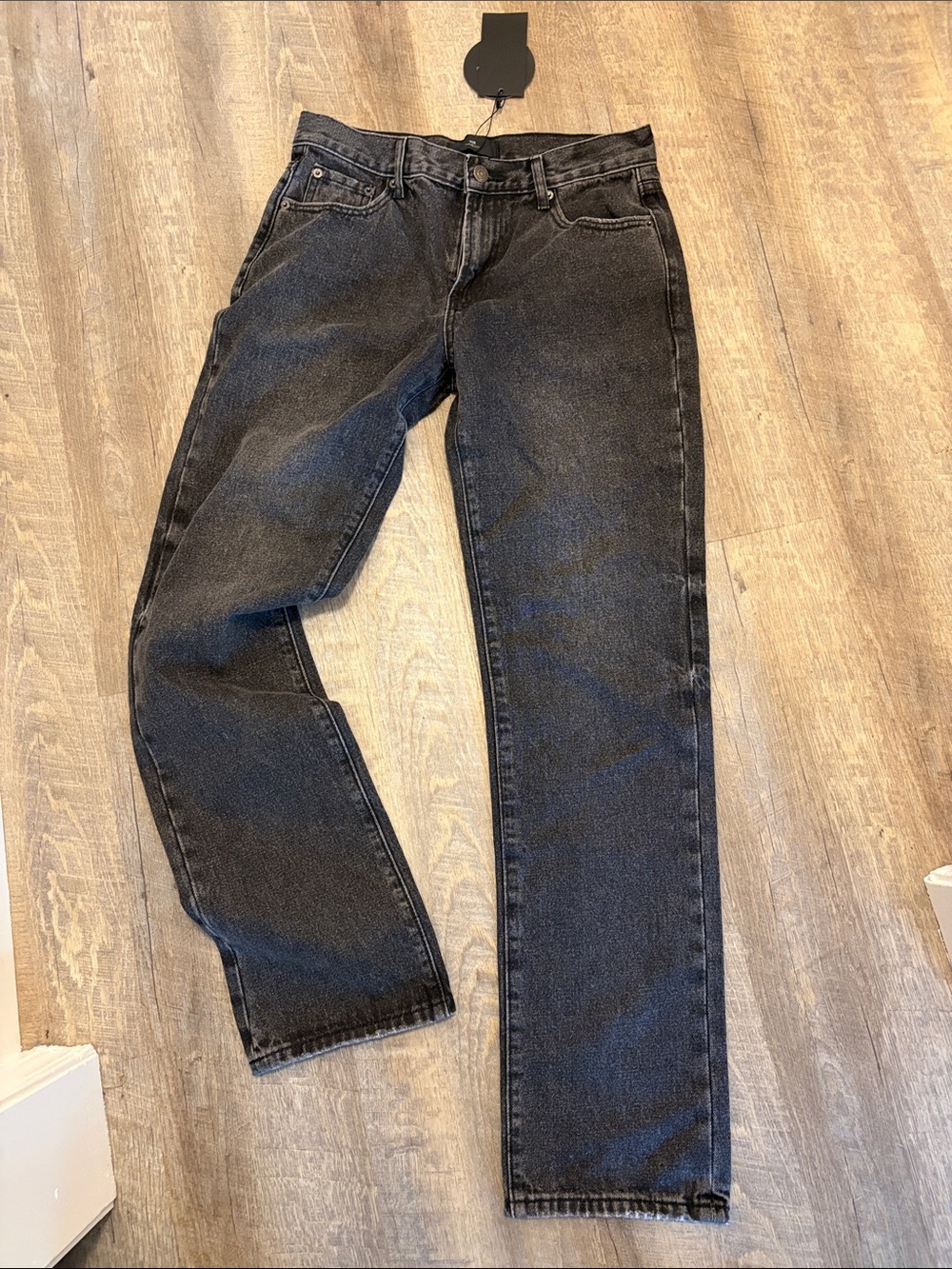 WithBlack Washed Black Straight Leg Jeans Sz 26